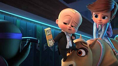 Mehr zum Film „Boss Baby 2 – Schluss mit Kindergarten“ Szenenbild aus dem Film „Boss Baby 2 – Schluss mit Kindergarten“