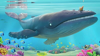 Szenenbild aus dem Film „Die Schnecke und der Buckelwal“