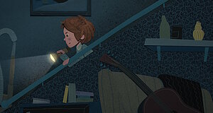 Szenenbild aus dem Film „Die Schatzsuche im Blaumeisental“ Szenenbild aus dem Film „Die Schatzsuche im Blaumeisental“