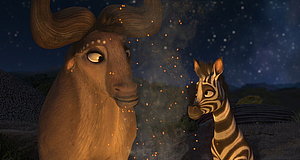 Szenenbild aus dem Film „Khumba - Das Zebra ohne Streifen am Popo“