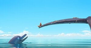 Szenenbild aus dem Film „Die Schnecke und der Buckelwal“