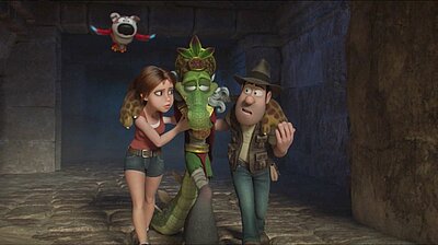 Szenenbild aus dem Film „Tad Stones und die Suche nach der Smaragdtafel“