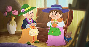 Szenenbild aus dem Film „Lotte und Totte“ Szenenbild aus dem Film „Lotte und Totte“