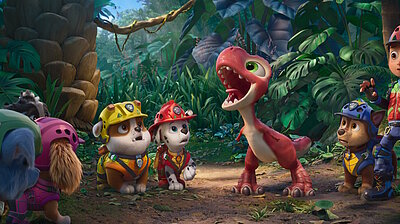 Szenenbild aus dem Film „Paw Patrol: Der Dino Film“