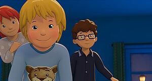 Szenenbild aus dem Film „Meine Freundin Conni – Abenteuer mit Kranich Klaus“