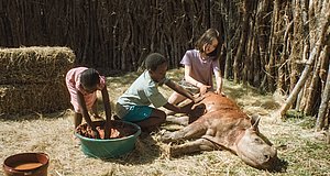 Szenenbild aus dem Film „Thabo - Das Nashorn-Abenteuer“