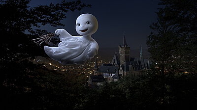 Mehr zum Film „Das kleine Gespenst“ Szenenbild aus dem Film „Das kleine Gespenst“