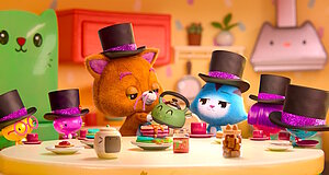 Szenenbild aus dem Film „Gabby’s Dollhouse: Der Film“ Szenenbild aus dem Film „Gabby’s Dollhouse: Der Film“