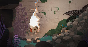 Szenenbild aus dem Film „Die Schatzsuche im Blaumeisental“ Szenenbild aus dem Film „Die Schatzsuche im Blaumeisental“