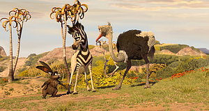 Szenenbild aus dem Film „Khumba - Das Zebra ohne Streifen am Popo“