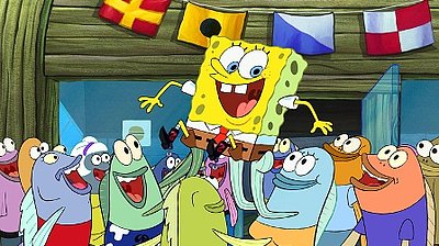 Szenenbild aus dem Film „Der SpongeBob Schwammkopf Film“