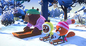 Szenenbild aus dem Film „Edmund und Luzie – Winterabenteuer“ Szenenbild aus dem Film „Edmund und Luzie – Winterabenteuer“