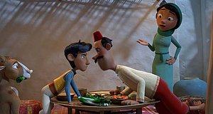 Szenenbild aus dem Film „Kleiner Aladin und der Zauberteppich“