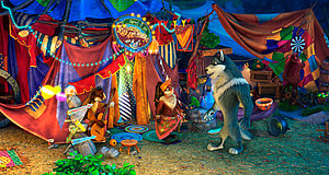 Szenenbild aus dem Film „Völlig von der Wolle - Ein määahrchenhaftes Kuddelmuddel“