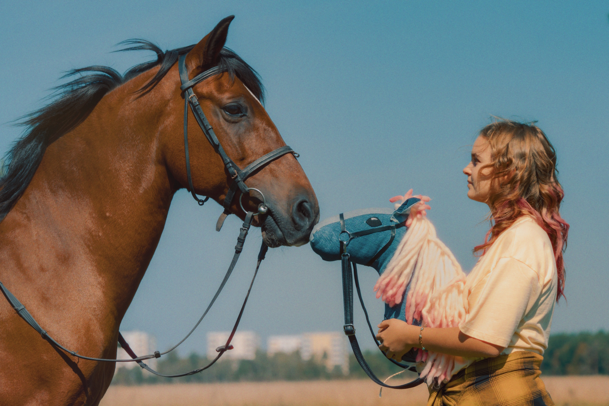 Szenenbild aus dem Film „Pferd am Stiel“